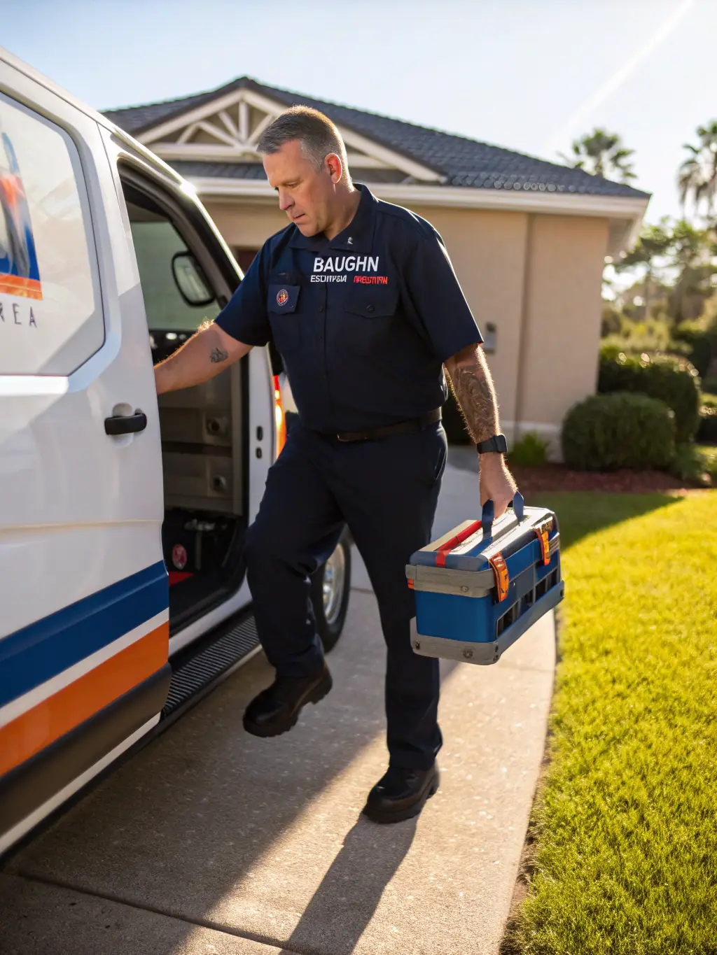An electrician installing a new meter box in a residential setting, showcasing Voltix's meter box upgrade service.